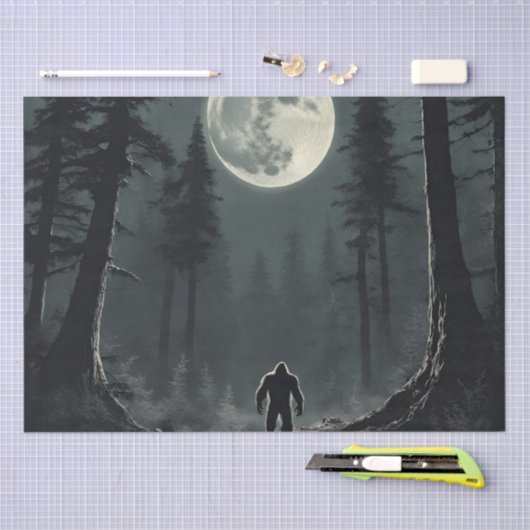 Bigfoot Cryptid Decompage 薄葉紙 (クラフト)