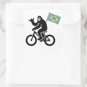 Bigfoot Cycling Delaware Flag スクエアシール (バッグ)