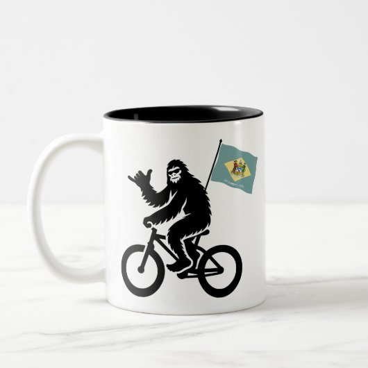 Bigfoot Cycling Delaware Flag ツートーンマグカップ (左)