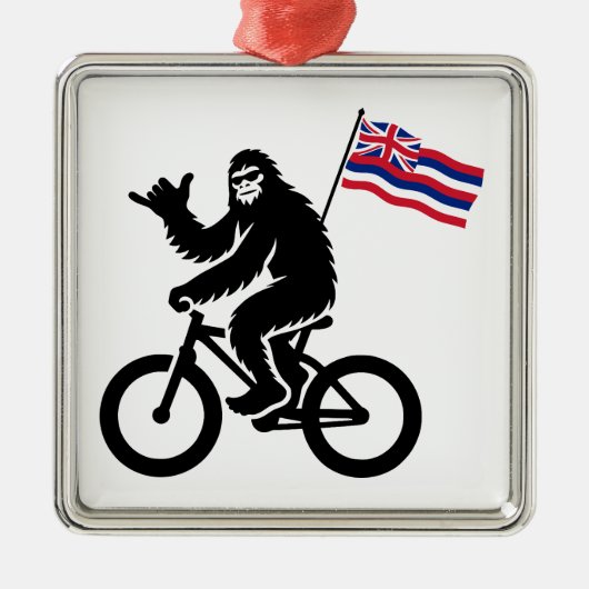 Bigfoot Cycling Hawaii Flag メタルオーナメント (正面)