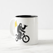 Bigfoot Cycling New Mexico Flag ツートーンマグカップ (正面左)