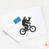 Bigfoot Cycling Oklahoma Flag スクエアシール (封筒)