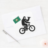 Bigfoot Cycling Washington Flag スクエアシール (封筒)