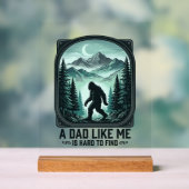 Bigfoot Dad Vintage Engraving Funny Father Shirt D アクリルサイン (ニュートラル)