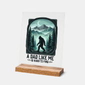 Bigfoot Dad Vintage Engraving Funny Father Shirt D アクリルサイン (傾斜)