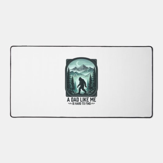 Bigfoot Dad Vintage Engraving Funny Father Shirt D デスクマット (正面)
