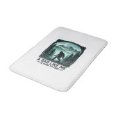 Bigfoot Dad Vintage Engraving Funny Father Shirt D バスマット (アングル)