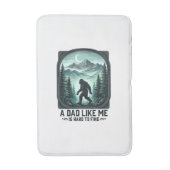 Bigfoot Dad Vintage Engraving Funny Father Shirt D バスマット (正面縦)