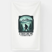 Bigfoot Dad Vintage Engraving Funny Father Shirt D 横断幕 (縦)