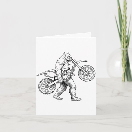 Bigfoot Dirt Bike Sasquatch Biker  カード (正面)