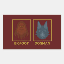 Bigfoot & Dogmanシール 長方形シール