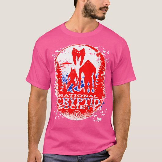 Bigfoot Dogman Mothman Ufo国家暗号学協会 Tシャツ (正面)