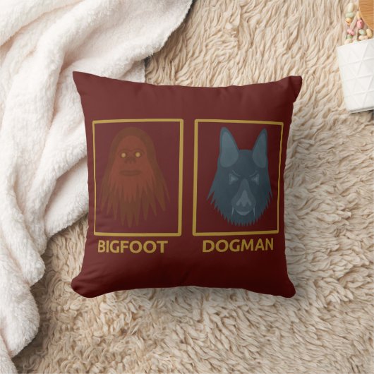 Bigfoot & Dogman Pillow クッション (ブランケット)