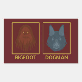 Bigfoot & Dogman Sticker 長方形シール