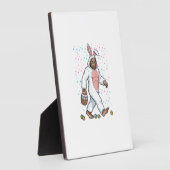 Bigfoot Easter Bunny Costume Funny Sasquatch Men W フォトプラーク (側面)