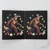 Bigfoot Easter Day Funny Sasquatch サンキューカード (内部)