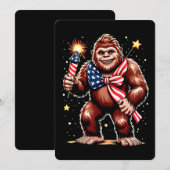 Bigfoot Fireworks 4th Of 7月サスカッチUS America 招待状 (正面/裏面)