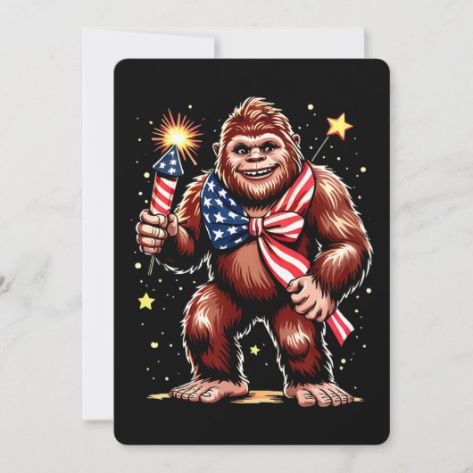 Bigfoot Fireworks 4th Of 7月サスカッチUS America 招待状 (正面)
