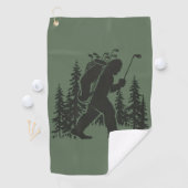 Bigfoot Golfer Tree Funny Sasquatch Golfing Golf ゴルフタオル (インサイチュ)