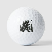 Bigfoot Golfer Tree Funny Sasquatch Golfing Golf ゴルフボール (正面)