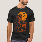 Bigfoot Halloween Sasquatch Jack O Lantern Tシャツ (正面)
