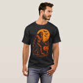 Bigfoot Halloween Sasquatch Jack O Lantern Tシャツ (正面フル)