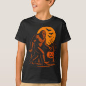 Bigfoot Halloween Sasquatch Jack O Lantern  Tシャツ (正面)
