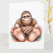 Bigfoot Happy Birthday カード (黄色い花)