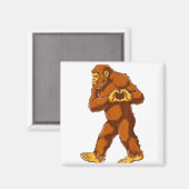 Bigfoot Heart Hands Funny Sasquatch Lover Valentin マグネット (正面/裏面)