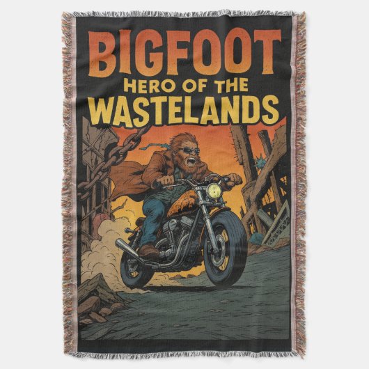 Bigfoot Hero of the Wastelands Comic Book Cover スローブランケット (正面縦)