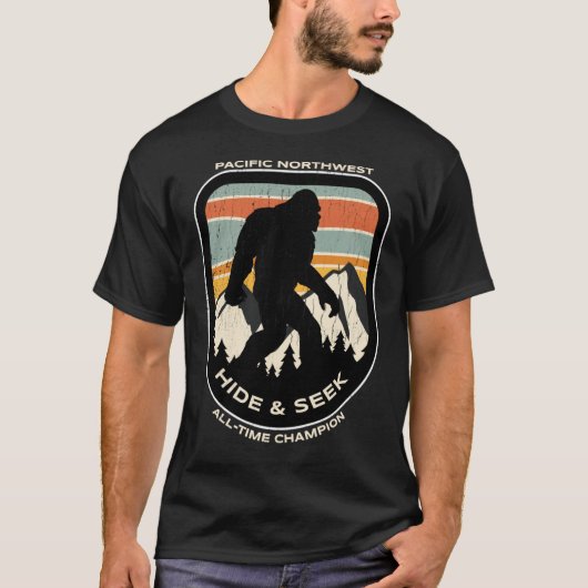 Bigfoot Hide and Seek All-Time Champ of Pacific No Tシャツ (正面)