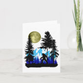 Bigfoot Hiding Under Full Moon For Sasquatch Lover カード (正面)