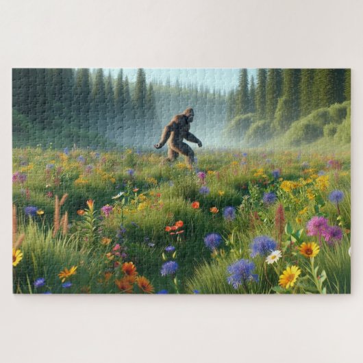Bigfoot in Bloom 野の花に囲まれたビッグフットの風景 ジグソーパズル (横)