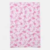 Bigfoot in Love ：ピンクバレンタインディ キッチンタオル (縦)