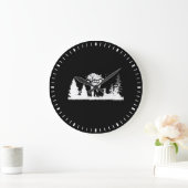 Bigfoot in the Forest Sasquatch Yeti ラージ壁時計 (ホーム)