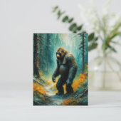 Bigfoot in the woodsはがき ポストカード (スタンド正面)