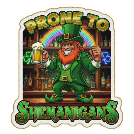 Bigfoot Leprechaun Prone to Shenanigans Tシャツ