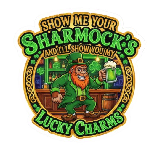 Bigfoot Leprechaun Show Me Your Shamrock's Tシャツ