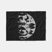 Bigfoot Loch Ness Monster Mothman And Aliens Funny フリースブランケット (正面(横))