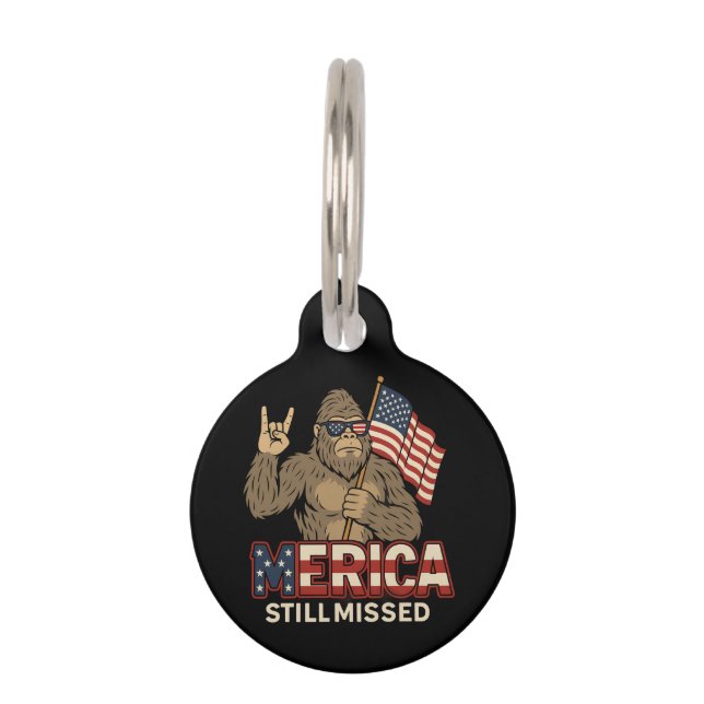 Bigfoot 'Merica Still'パ恋しく思トリオト4日 ペット　ネームタグ (正面)