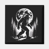 Bigfoot Moonlight Sasquatch Forest Cryptid Outdoor マグネット (正面)