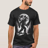 Bigfoot Moonlight Sasquatch Forest Cryptid Outdoor Tシャツ (正面)