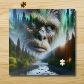 Bigfoot, Mountains, River and Forest ジグソーパズル