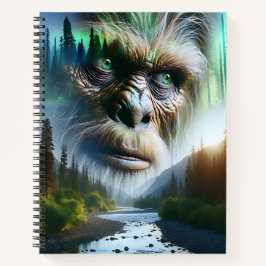 Bigfoot, Mountains, River and Forest ノートブック