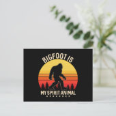 Bigfoot my Spirit Animal | Bigfoot Retro ポストカード (スタンド正面)