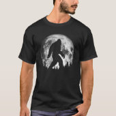 Bigfoot Night Stroll! Cool Full Moon Tシャツ (正面)