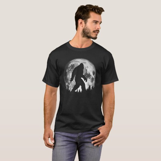 Bigfoot Night Stroll! Cool Full Moon Tシャツ (正面フル)
