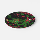 Bigfoot on knit background ペーパープレート (アングル)