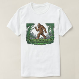 Bigfoot Peace Believe In Yourself Funny Sasquatch Tシャツ