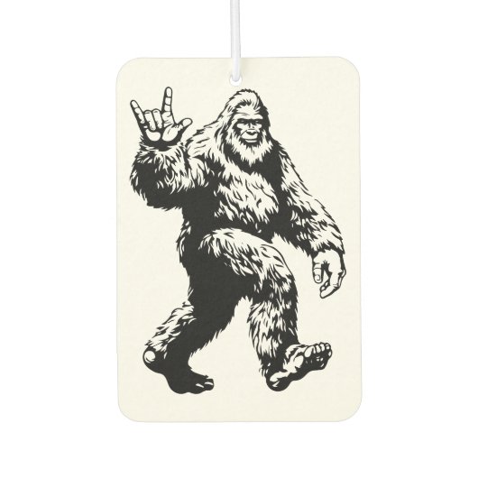 Bigfoot Peace/Funny Sasquatch Rustic Cabin Decor カーエアーフレッシュナー (正面)
